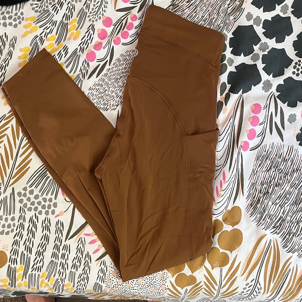 Lululemon leggings copper brown caramel